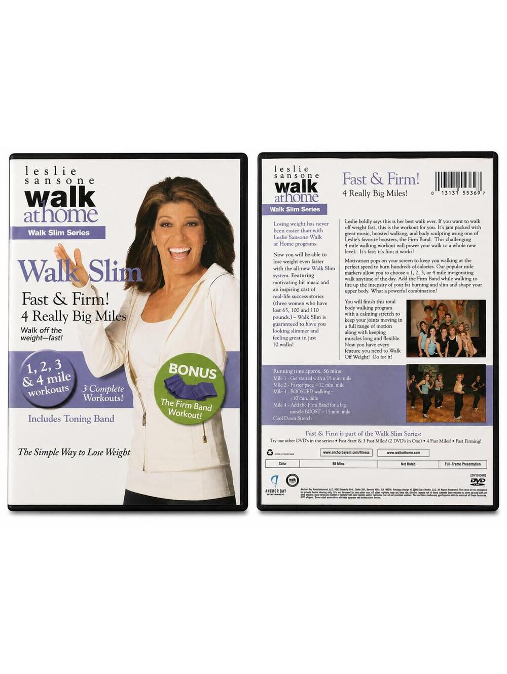 Leslie Sansone Walk at Home Walk Slim Fast & Firm! 4 Really Big Miles DVD